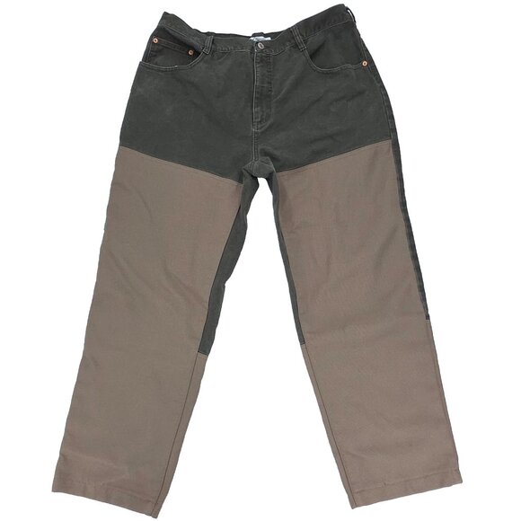 Columbia Double Leg Knee Canvas Hunting Pants Mens 38x29 (38x32 tag) Brush Guard - Picture 1 of 9